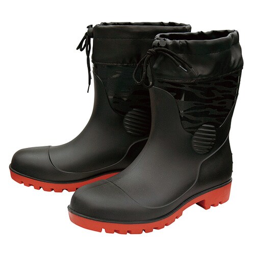 SZ−630 迷彩安全長靴(ショート丈) ブラック