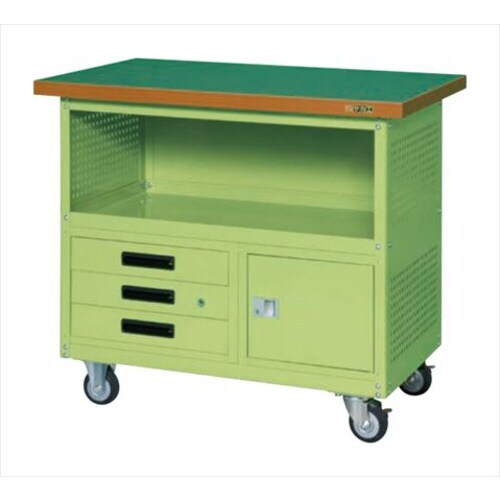 移動作業車(下段3段引出し・ロッカー・パネル付)