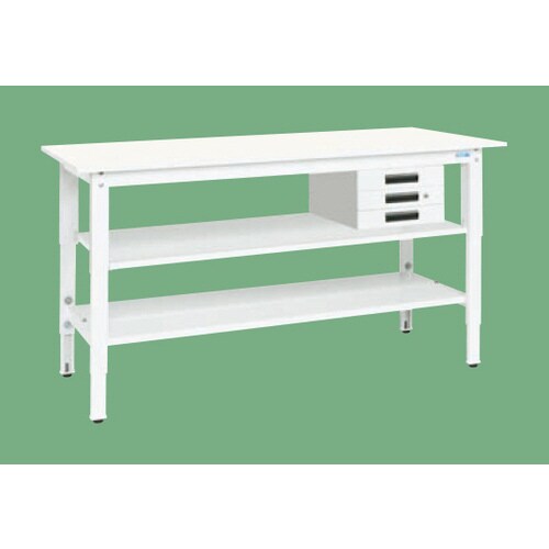 高さ調整作業台(抗菌・抗ウイルス天板・中棚中板付)