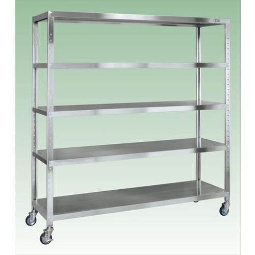 ステンレスサカエキャスターラック