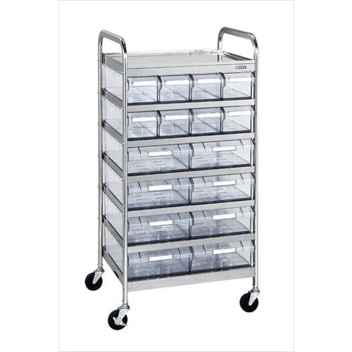 ステンレスCSワゴン透明ボックス付