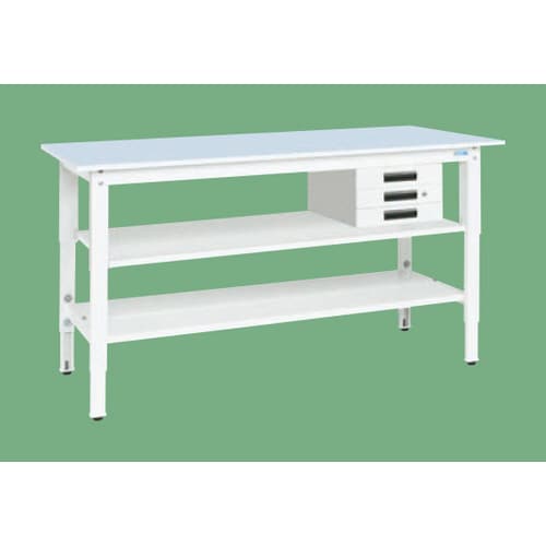 高さ調整作業台(抗菌・抗ウイルス天板・中棚中板付)