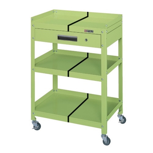 スペシャルワゴン(棚板前面開放型・引出し付)