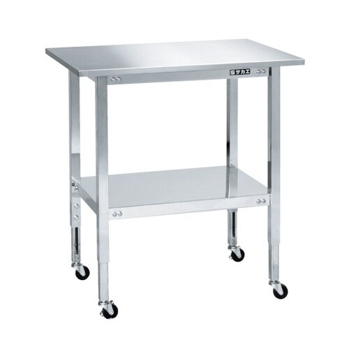 ステンレスフリーワゴン(天板付・高さ調整タイプ)