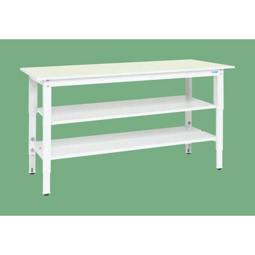 高さ調整作業台(抗菌・抗ウイルス天板・中棚中板付)