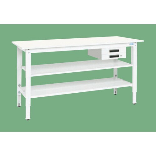 高さ調整作業台(抗菌・抗ウイルス天板・中棚中板付)