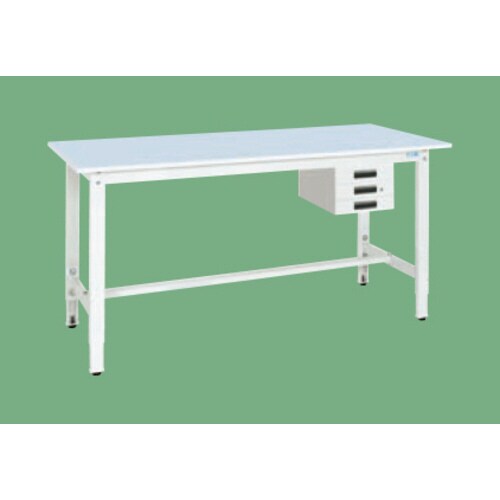 高さ調整作業台(抗ウイルス天板・キャビネット付)