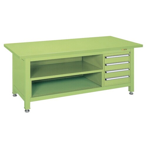 超重量作業台(キャビネットW−4N・中棚付)