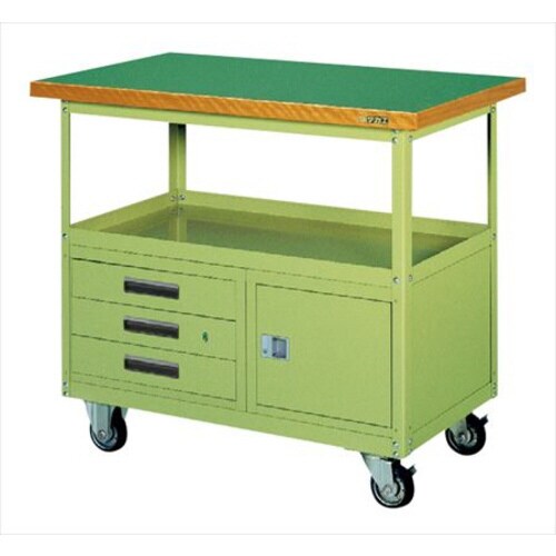 移動作業車(下段3段引出し・ロッカー付)