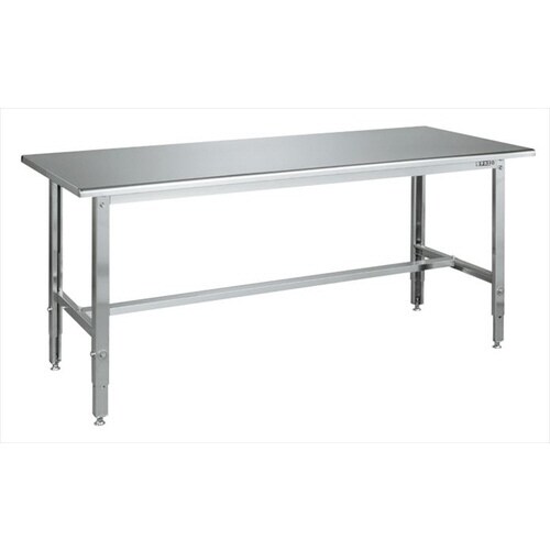 ステンレス高さ調整作業台(天板R付・SUS304)