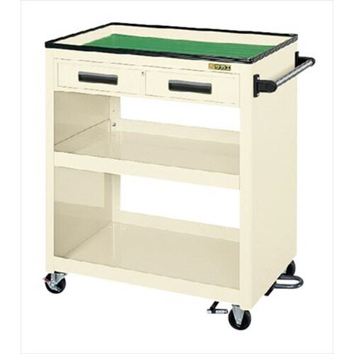 パネルワゴン(天板皿型・引出し・フットブレーキ付)