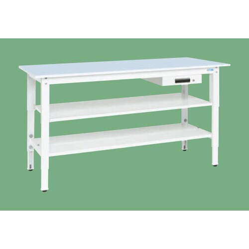 高さ調整作業台(抗菌・抗ウイルス天板・中棚中板付)