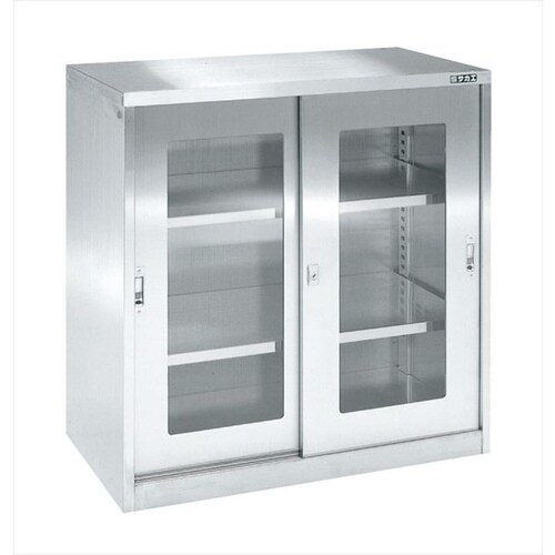 ステンレス保管ユニット(ガラス引違い戸タイプ)