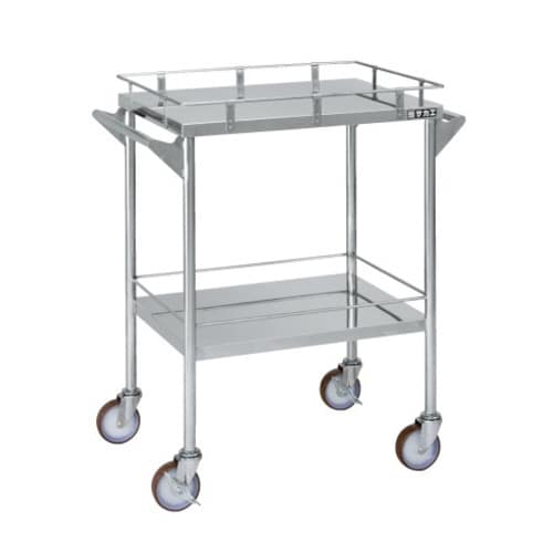 ステンレスCSワゴン(コボレ止め・両側取手付)