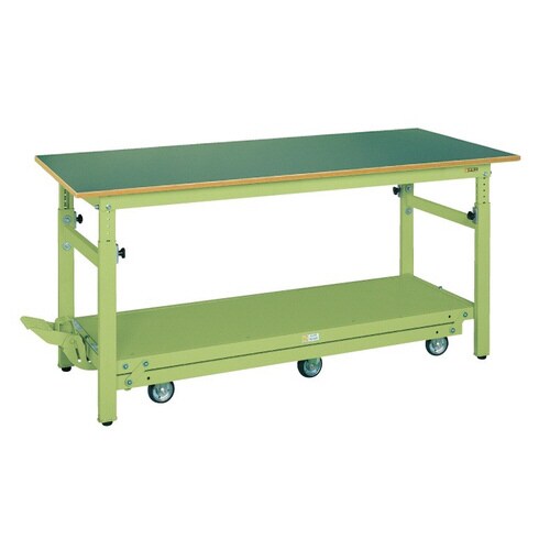 軽量作業台TKKタイプ(ペダル昇降移動式・6輪車)