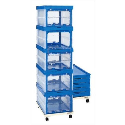 オリタタミコンテナ台車セット(ナイロンキャスター)