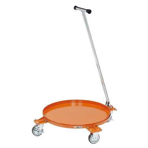 円形ドラム台車(受皿付タイプ・取手付)