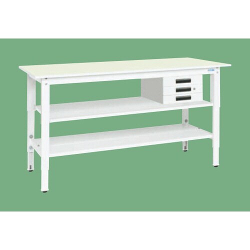 高さ調整作業台(抗菌・抗ウイルス天板・中棚中板付)