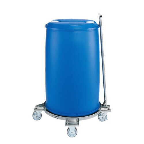 ステンレス円形ドラム台車(取手付)