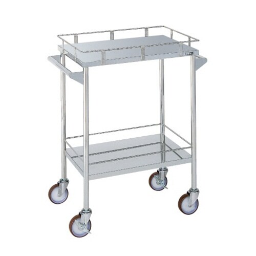 ステンレスCSワゴン(コボレ止め・両側取手付)