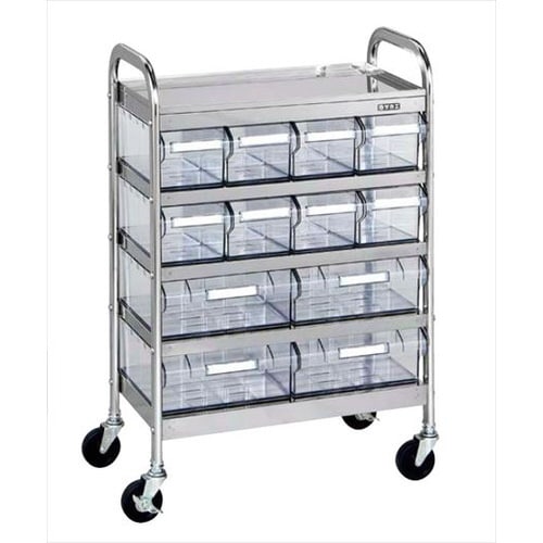 ステンレスCSワゴン透明ボックス付