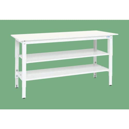 高さ調整作業台(抗菌・抗ウイルス天板・中棚中板付)
