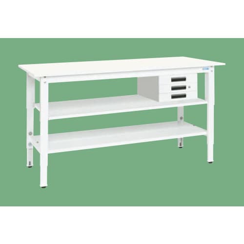 高さ調整作業台(抗菌・抗ウイルス天板・中棚中板付)