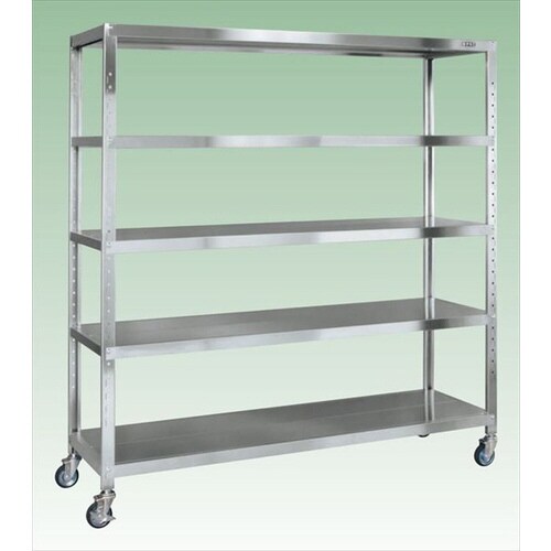 ステンレスサカエキャスターラック