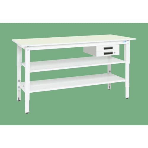 高さ調整作業台(抗菌・抗ウイルス天板・中棚中板付)