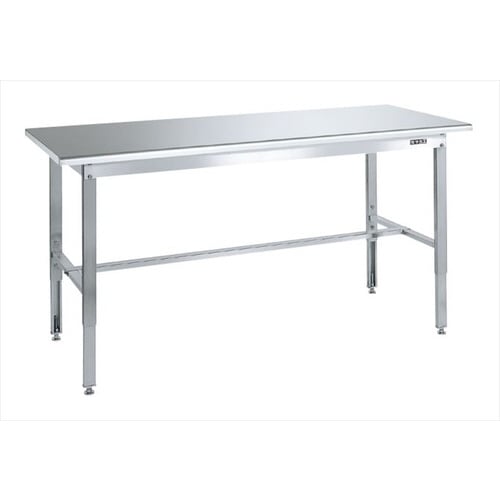 ステンレス高さ調整作業台(天板R付・SUS430)