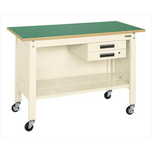 一人用作業台(軽量移動式・キャビネット付)