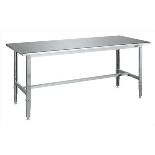 ステンレス高さ調整作業台(天板R付・SUS304)