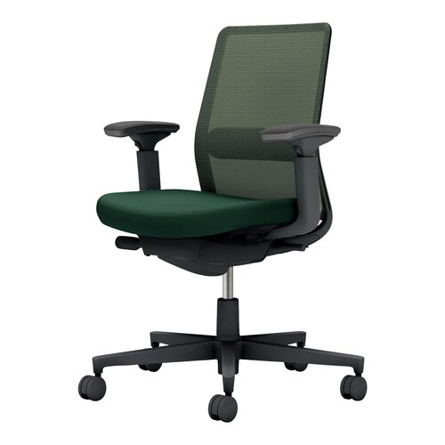 モネット背M 可動肘S無L有本体BK座GR背GRW