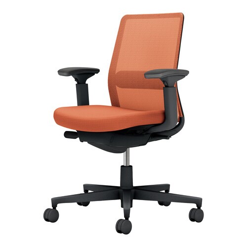 モネット背M 可動肘S無L有本体BK座ST背STV