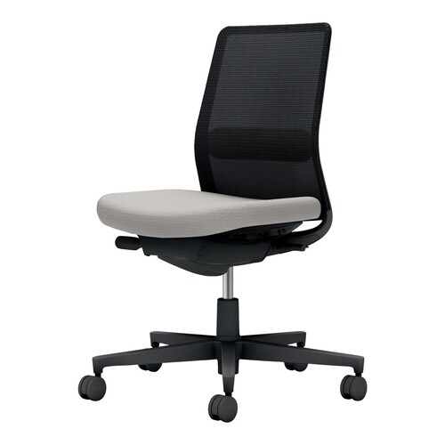 モネット背M 肘無S無L有本体BK座BK背LGW