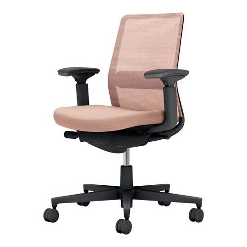 モネット背M 可動肘S無L有本体BK座PI背PIW