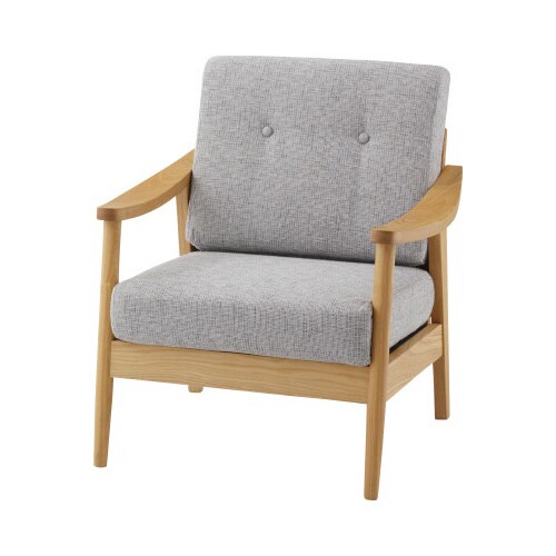 バッスム 1人掛け グレー