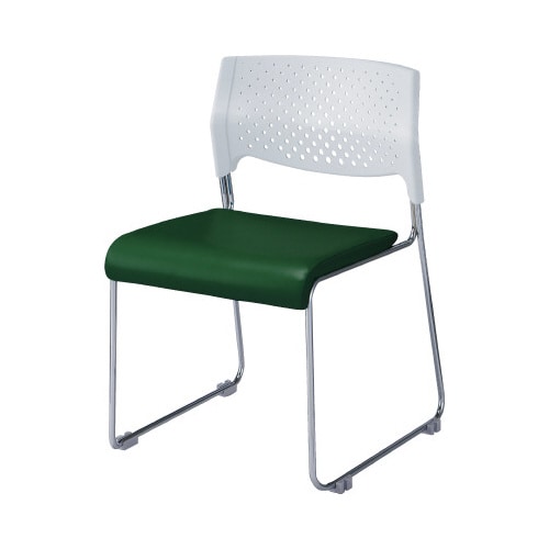 DDスタッキング3CRDグリーン PVC 4脚