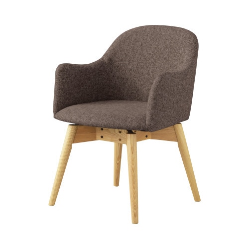 カラメリ回転式チェア ブラウン