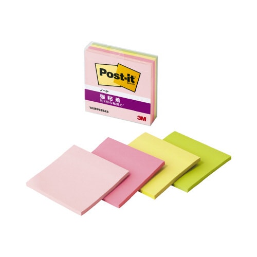 強粘着ノートマルチカラー4 75×75 4冊×5