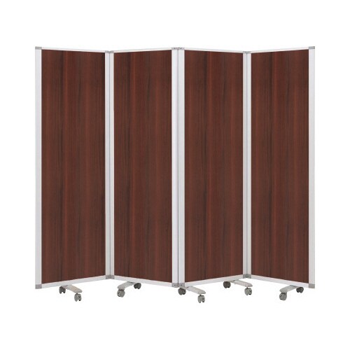 4連スクリーン 木目ダーク 2400