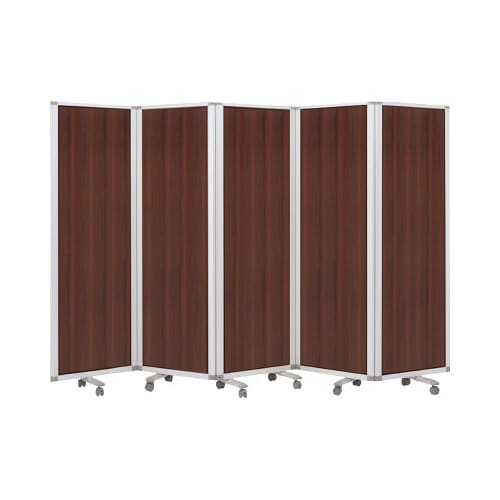 5連スクリーン 木目ダーク 3000