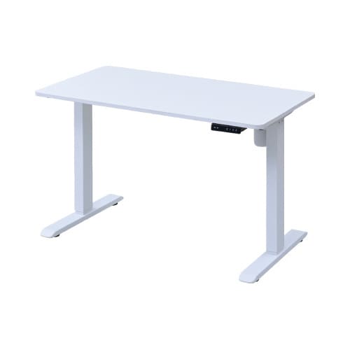 電動昇降デスク1モーター幅1200天板WH脚WH