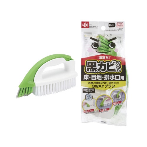 激落ち 黒カビくん3WAY親子ブラシ床用バスブラシ
