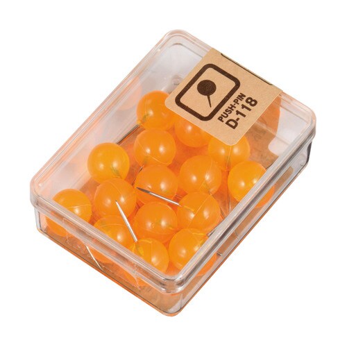 マップ画鋲 15本 クリアイエロー 5個