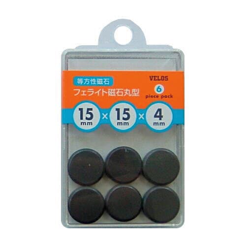 磁石 丸型 Ф15x4mm 6コ 5個