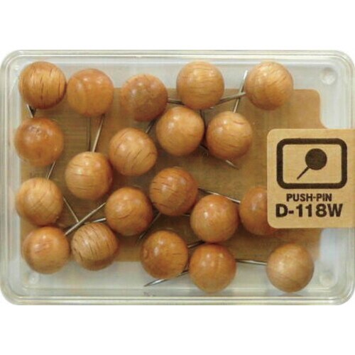 マップ画鋲 20本 木製 5個