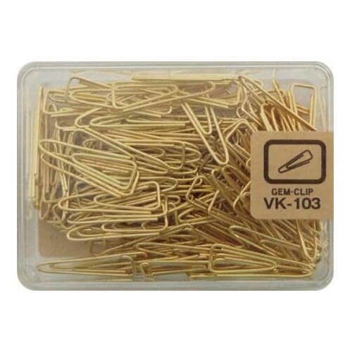 Vゼムクリップ 小 ゴールド 40g 5個