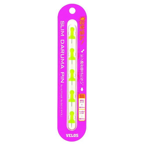 スリムダルマピン 5本入 クリアイエロー 5枚