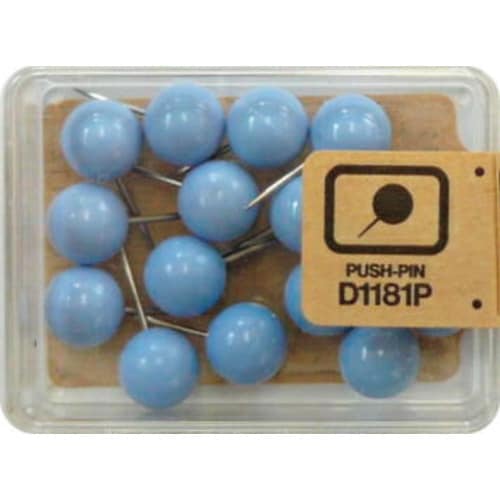 マップ画鋲 15本 パステル 青ふじ 5個